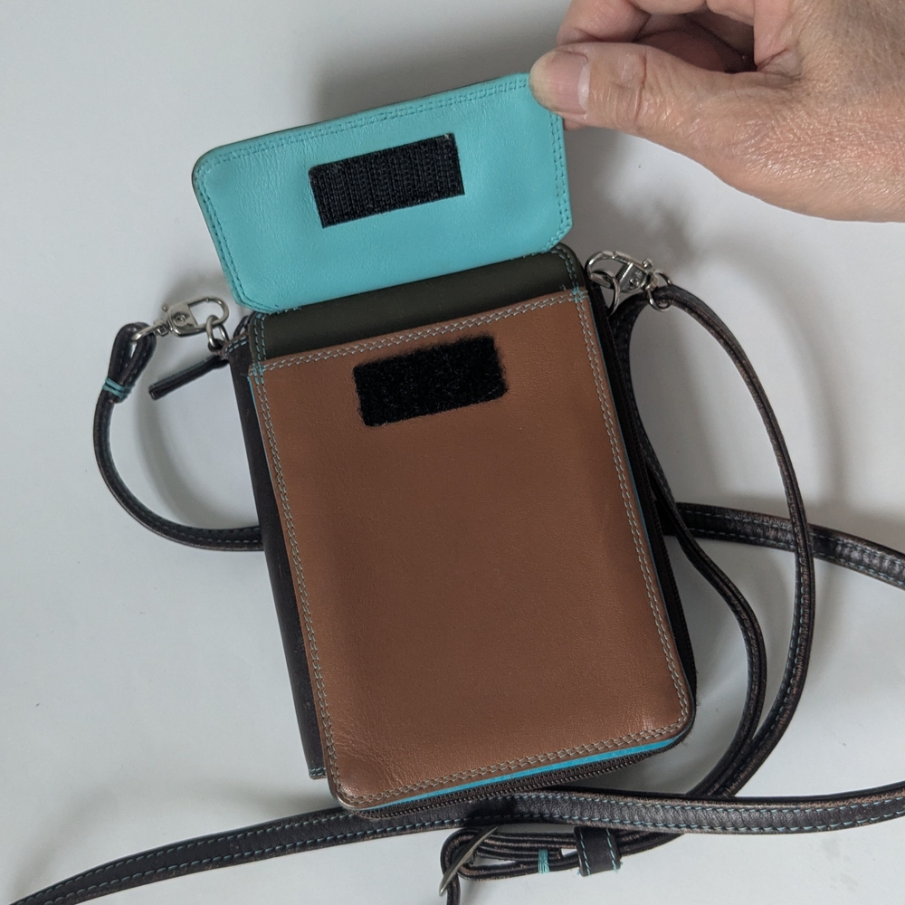Mywalit Multi-Color Double Zip Large Wallet Can Be Used As A Cross Body Bag